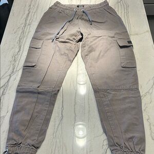 Boohoo Men's Cargo Pants - Taupe